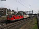 Etwas vorzeitig ist die Re 4/4'' 11349 mit dem Gterzug 99632 am 3.4.2010 beim Stadtrain unterwegs. Die Re 4/4'' 11349 ist die Re 4/4'' mit der hchsten Nummer, die nicht zu einer Re 421 umgebaut wurde