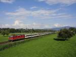 Bei St. Margrethen fhrt RE 3836 von Chur kommend nach St.Gallen (10.08.2012).