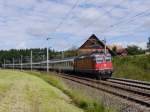 SBB - Re 4/4  11155 mit IR unterwegs bei Rothenburg am 24.08.2014