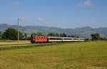 Re4/4'' 11116 mit RE3807 am 18.05.2013 bei Oberriet