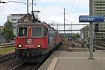 Re 420 310-5 zusammen mit Re 4/4 II 11314, Re 4/4 II 11266 und Re 4/4 III 11353 am 14.05.2015 als Lokzug bei der Druchfahrt aus Richtung Frick/Zürich in Pratteln gen Rangierbahnhof Muttenz.