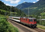 SBB: IR Basel-Locarno mit der Re 4/4 II 11194 auf der Gotthard-Südrampe am 28. Juli 2016.
Foto: Walter Ruetsch 