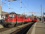 Die SBB Re 460 118-3  Gotthard/Gottardo , die SBB Re 460 011-0  Léman([franz.]=[schweizerdt.]Genfersee) und die SBB Re 420 112-5 | Re 4/4 II Nr.