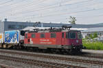 Re 420 345-1 durchfährt den Bahnhof Rupperswil. Die Aufnahme stammt vom 12.05.2022.