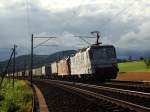 Zwei Re 4/4 III mit Ewals-Zug unterwegs am 09.07.2008 zwischen Gelterkinden und Tecknau.