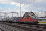 Doppeltraktion, mit den Re 430 368-1 und 430 356-6, durchfährt den Bahnhof Rupperswil. Die Aufnahme stammt vom 17.01.2020.
