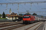 Re 460 099-5 durchfährt den Bahnhof Rupperswil. Die Aufnahme stammt vom 25.09.2021.
