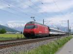 SBB - Nachschuss von der 460 046-6 mit IR in Richtung Thun unterwegs bei Uttigen am 14.05.2015