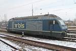 Am verschneiten Nachmittag des 19.01.2017 stand Re 465 012-3  Eurotunnel  abgestellt in Basel Bad Bf und wartete auf ihren nächsten Einsatz.