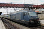 Re 465 007-3 ''Schilthorn'' am 14.7.2020 am Schluss eines Regio Express nach La-Chaux-de-Fonds. 