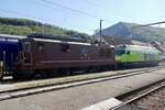 Die Re 425 183  Kandersteg  mit der Re 465 011 der BLS die am 15.9.24 beim Re 4/4 Jubiläum in Balsthal dabei sind.