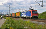 KLV-Zug mit Re 482 020-5 ist südlich von Eimeldingen Richtung Weil am Rhein unterwegs.

🧰 SBB Cargo
🕓 1.8.2022 | 17:54 Uhr