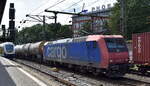 SBB Cargo International AG, Olten [CH]  mit der  482 007-2  [NVR-Nummer: 91 85 4482 007-2 CH-SBBC] und einem Kesselwagenzug am 19.07.24 Höhe Bahnhof Hamburg-Harburg.