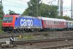 482 036-1 der SBB Cargo mit einem Personenzug ; aufgenommen am 6.9.09 in Kln-Gremberg