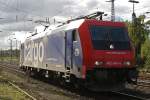 Die 50 fr SBB.SBB Cargo 482 049 durchfhrt am 12.10.09 Duisburg-Entenfang