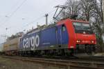 SBB Cargo 482 020-5 wartet am 23.1.10 in Ratingen-Lintorf auf Weiterfahrt