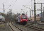 482 029-6 der SBB Cargo zieht am 04. April 2013 einen Kesselwagenzug durch Kronach.