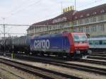 SBB Cargo Re 482 010-6 noch ohne Schweizer Paket am 08.03.03 in Singen (Htw)