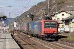 SBB 482 027-0 durchfährt Kaub 25.2.2017