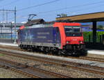 SBB - Lok 484 020-3 bei der durchfahrt im Bhf. Rupperswil am 2024.08.16