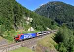 Re 484 021 mit EC 15 von Zrich nach Milano am 28.08.2012 oberhalb von Wassen.