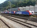 SBB - Lok`s  484 007 und 484 010 und  474 005 und 484 004 abgestellt im Bahnhofsareal in Bellinzona am 18.09.2012