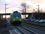 Re 485 011-1 als LZ nach Offenburg. Dort wird sie Ralpin Wagen aus dem dortigem Werk holen. Hier ist sie im Orschweierer Bahnhof. (28.01.2013)