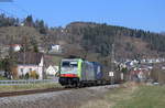 Re 486 509-3 mit dem DGS 42593 (Aachen Gemmenich-Schaffhausen PB) bei Epfendorf 4.4.20