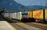 486 503 der BLS Cargo fährt am 26.06.14 in Kufstein ein.