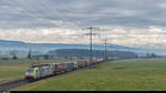 Re 486 509 mit einem UKV-Zug am 11. Dezember 2016 bei Allmendingen.