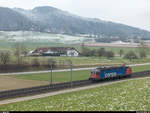 Re 6/6 11658  Auvernier  am 20. März 2018 als Lokzug Bülach - Hüntwangen-Wil kurz vor Eglisau.