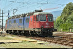 Re 6/6 11634 (620 034-9)  Aarburg-Oftringen  der SBB Cargo rangiert allein im Rangierbahnhof Biel/Bienne (CH).