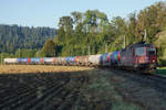 Re 620 051-3  DORNACH / ARLESHEIM  im herbstlichen Emmental unterwegs am 12. September 2019.
Mineralölzug Basel Birsfelden Hafen - Grünenmatt.
Herbstliche Stimmung mit Licht und Schatten.
Foto: Walter Ruetsch