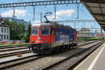 Die neuste Refit3 Re 620 062-0  Reuchenette-Péry  als Lokzug anlässlich der Bahnhofsdurchfahrt Zofingen am 6. Juli 2020.
Foto: Walter Ruetsch