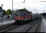 SBB - Lok  Re 6/6  620 037-2 mit Güterzug unterwegs bei der durchfahrt in Othmarsingen am 07.10.2020