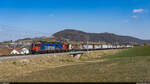 SBBC Re 620 013 / Frick, 7. März 2022<br>
Güterzug mit Hilfsgütern für die Ukraine RB Limmattal - Basel Bad Bf, weiter mit der PRESS nach Polen