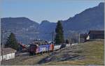 Die SBB Re 6/6 11610 (Re 620 010-9)  Spreitenbach  bringt etliche leere Fans-u Wagen als Güterzug 69701 von Lausanne-Triage nach Le Brassus und konnte hier bei Les Charbonnières mit dem Hintergrund des Lac de Brenet fotografiert werden. 

24. März 2022