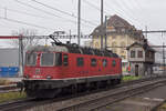 Re 620 085-1 durchfährt am 29.02.2024 solo den Bahnhof Pratteln.