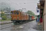 Die Blonay Chamby Bahn BB Ge 4/4 81 in Blonay bei der Abfahrt mit ihrem  Riviera Belle Epoque  Zug nach Vevey.

9. Juni 2019