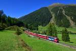 Ge 4/4 II 615 mit einem Regio am 03.09.2019 bei Zernez.