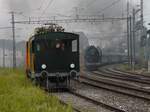 Während dem Gotthelfmarkt am 08.06.2024 traffen sich im Bahnhof Sumiswald einige Fahrzeuge. Hier der Te 155 der ehemaligen EBT und die Mikado 141 R 1244.