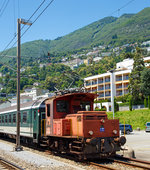 Der SBB Rangiertraktor Te III 157 (97 85 3213 157 CH-SBB) am 22.08.2016 im Bahnhof Locarno .