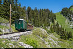 Schynige-Platte-Bahn zwischen Schynige Platte und Breitlauenen am 12.