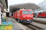 HGe 4/4'' 1 ''Matterhorn'' am 19.4.2017 mit einem Glacier Express in Disentis