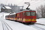 Transports publics du Chablais TPC
Sonderzug für Schüler mit der HGe 4/4 31 in Col-du-Soud am 18. Januar 2019.
Foto: Walter Ruetsch 
