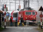 Nicht viel besser prsentierte sich das Wetter in Andermatt am 22.08.2009.