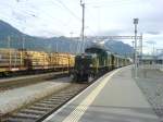 Die Ce 6/8 14305 in Buchs. Sie zog im Rahmen des 150 Jahr Jubilums der Rheintallinie einen Pendelzug Sargans-Buchs. 