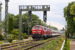 Eurocity 191 überquert den Bahnübergang am Bahndamm Lindau.