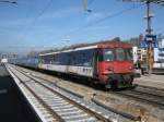 Ersatz RE 2947 bei Ausfahrt in Lyss. Am Schluss dieses Zuges befand sich ein ehemaliger  REV  BDt EWII, 15.03.2012.