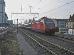 Der Autosalonextrazug 30510 bei Durchfahrt in Solothurn West.